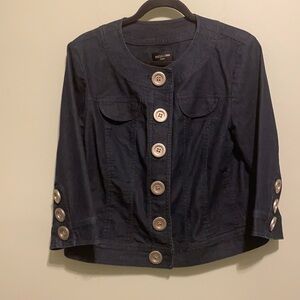 Focus > 2000 Denim Shacket with extra large Buttons